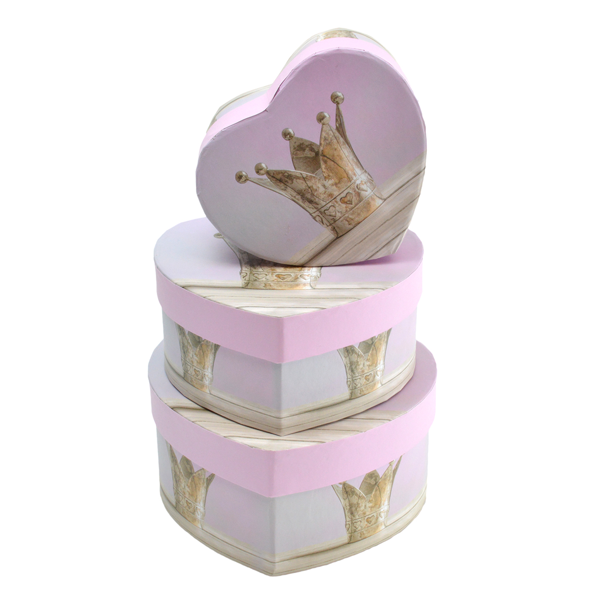 Set 3 cutii inima mici KING
