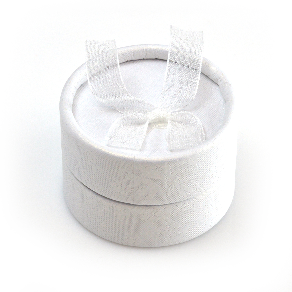 Set 24 buc cutiute tip inel 5cm rotunde alb