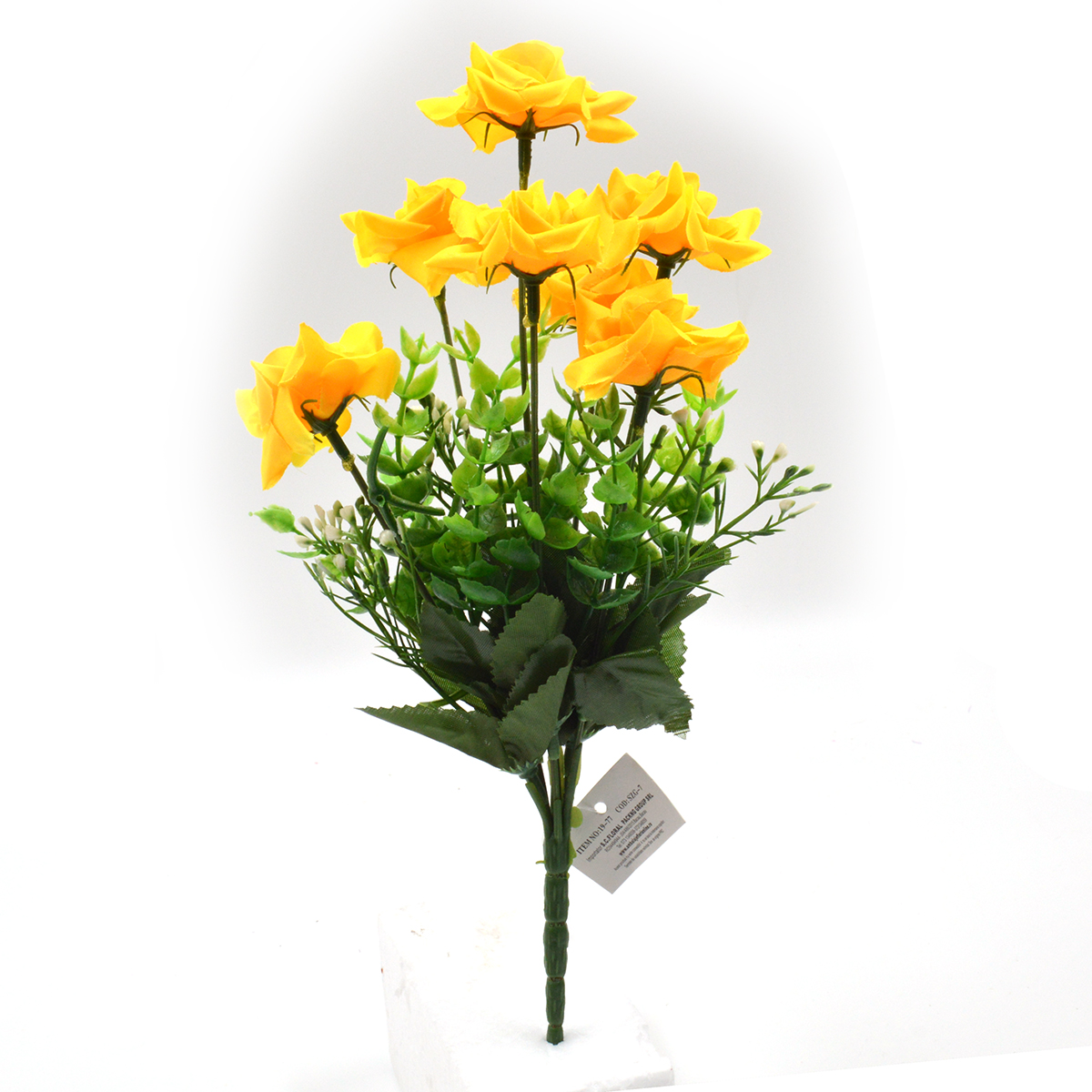 Flori Mini Buchet 7 Miniroze galben afo