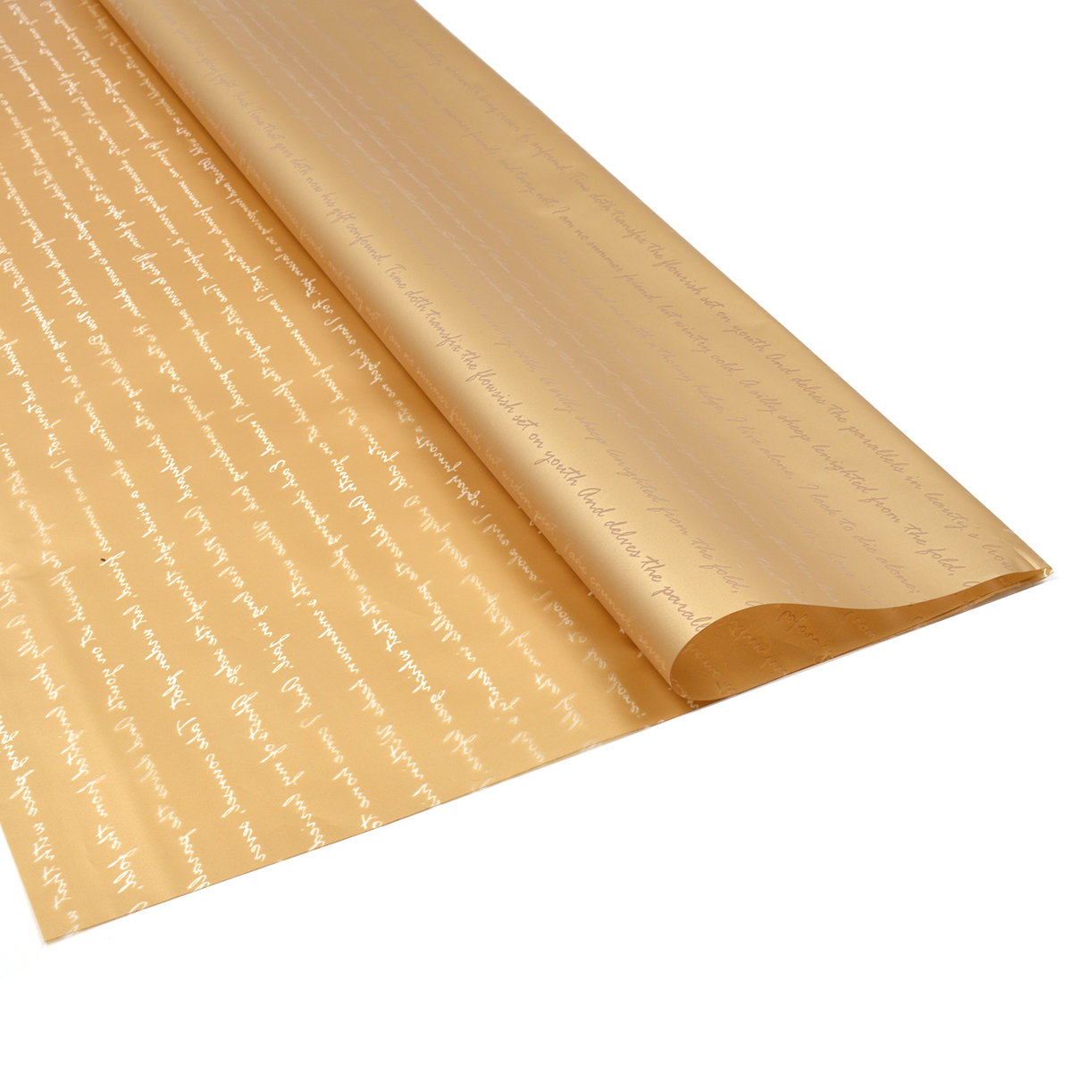 Celofan text transparent auriu