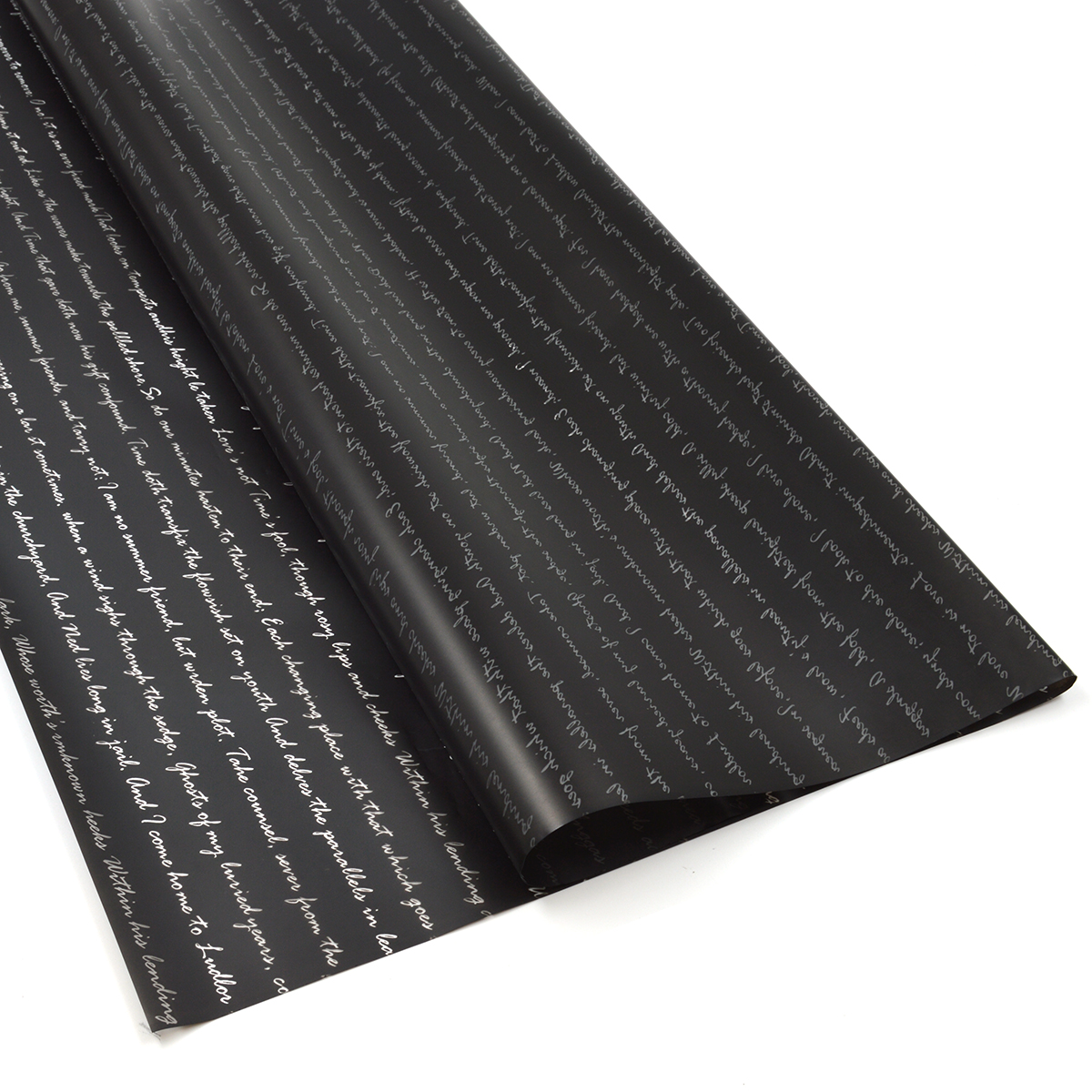 Celofan text transparent negru AFO