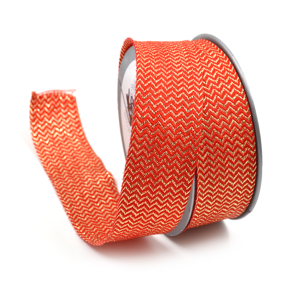 Rola textila 4 cm waves rosu cu auriu AFO