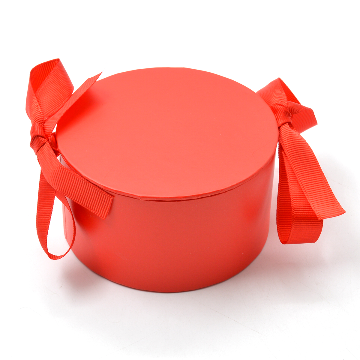 Cutie rotunda 11cm cu fundite laterale rosu AFO