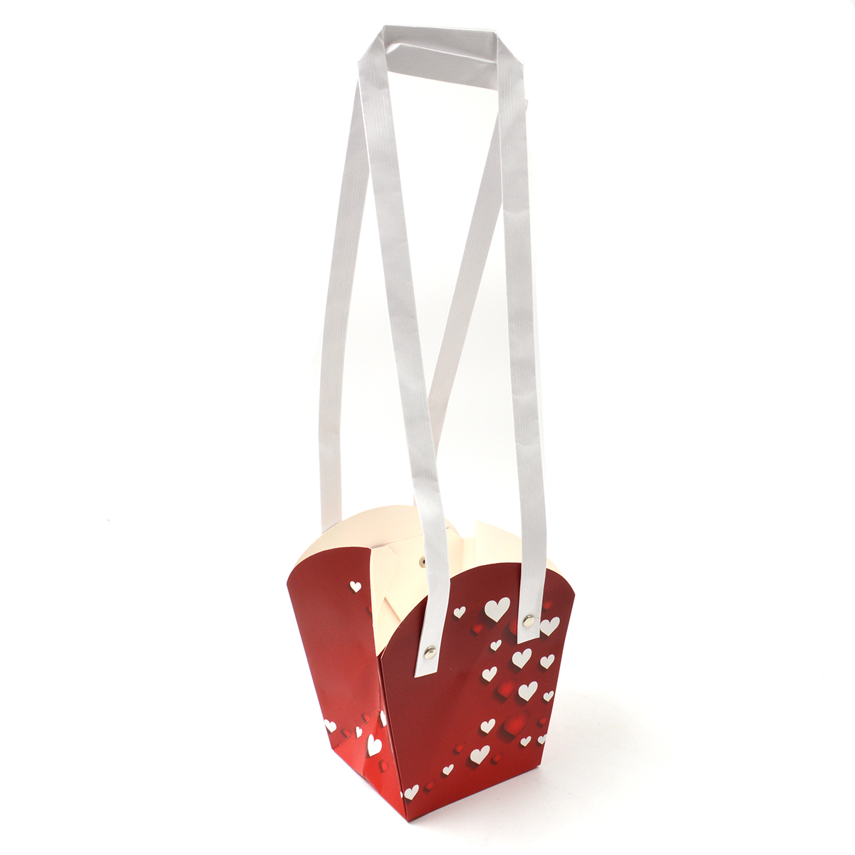 Set 10 sacose hartie cu inimioare marime Mare