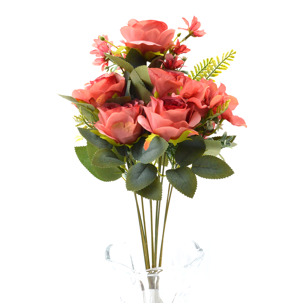 Buchet 6 trandafiri Mirabel rosu deschis AFO