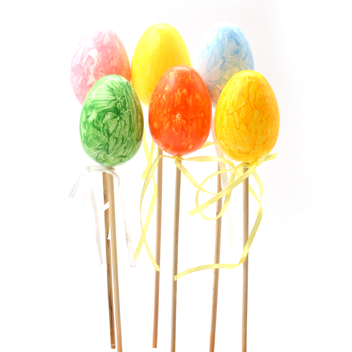 Set 6 decoratiuni oua pe bat model clasic