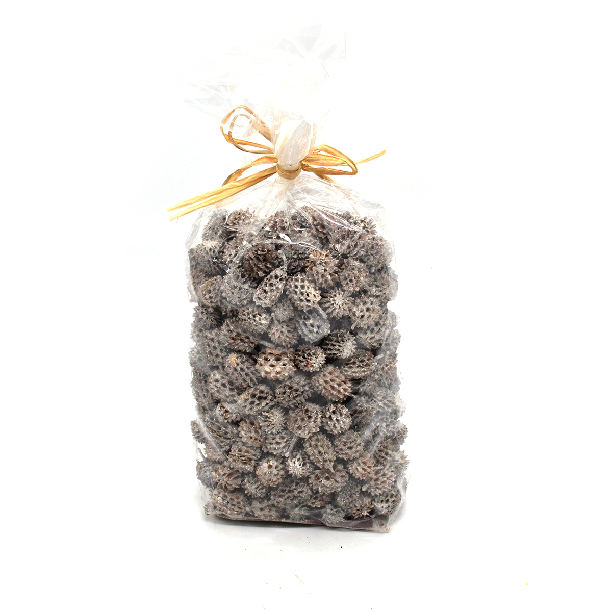 Set mini conuri casuarina natur cu alb