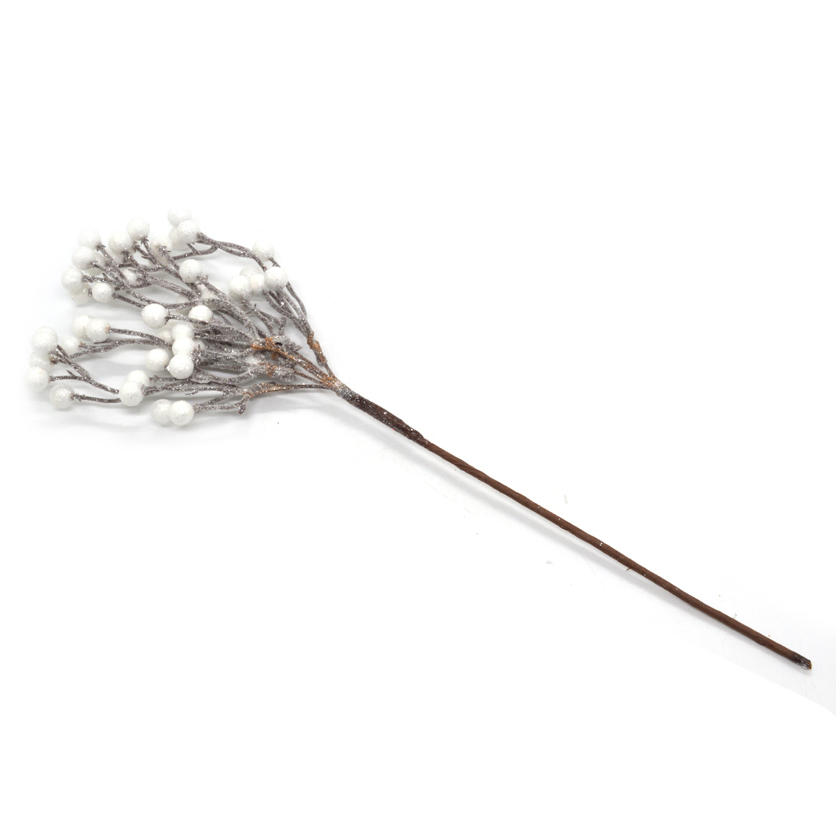 Ornament craciun bobite alb 37cm