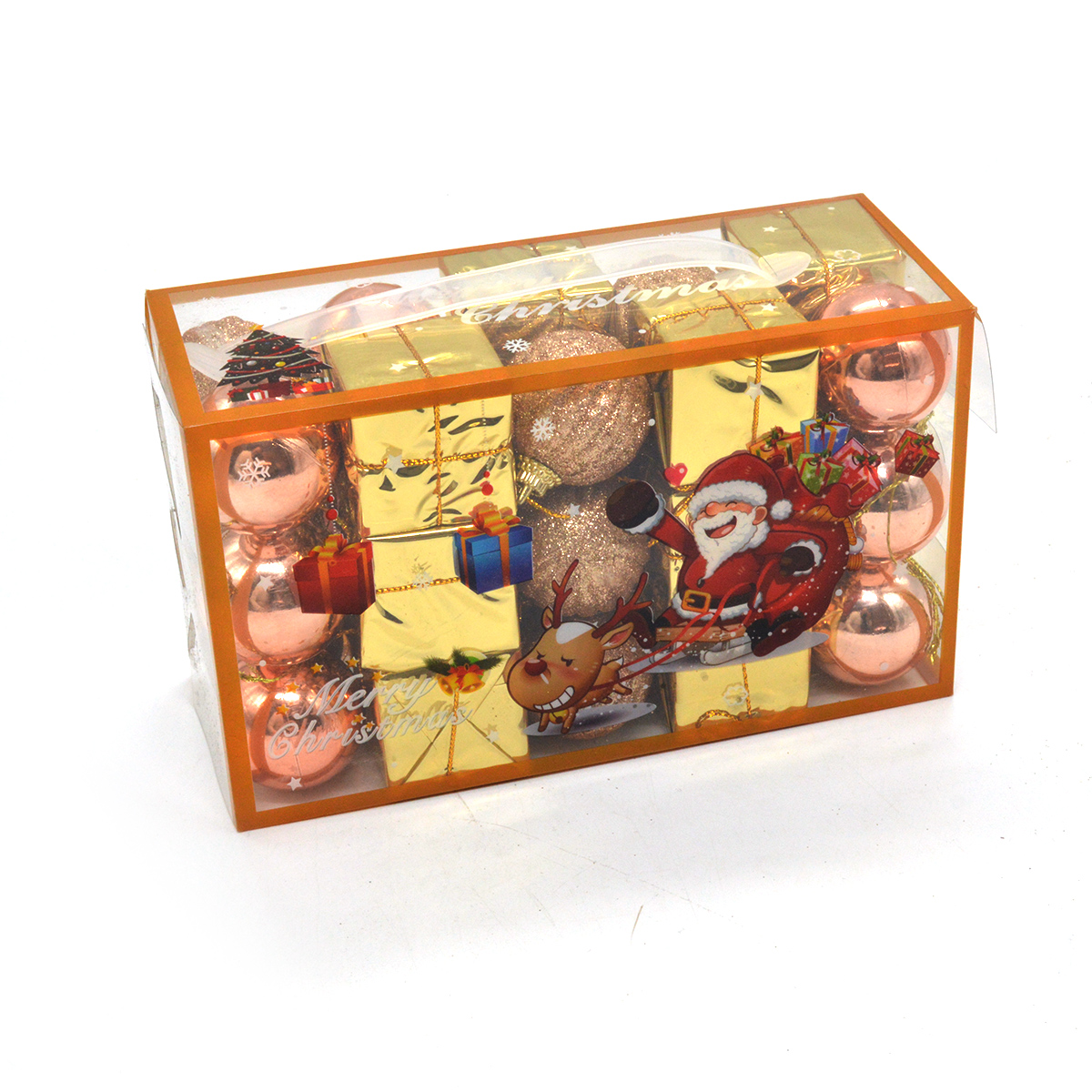 Set mini decoratiuni de craciun mixte auriu 70-26