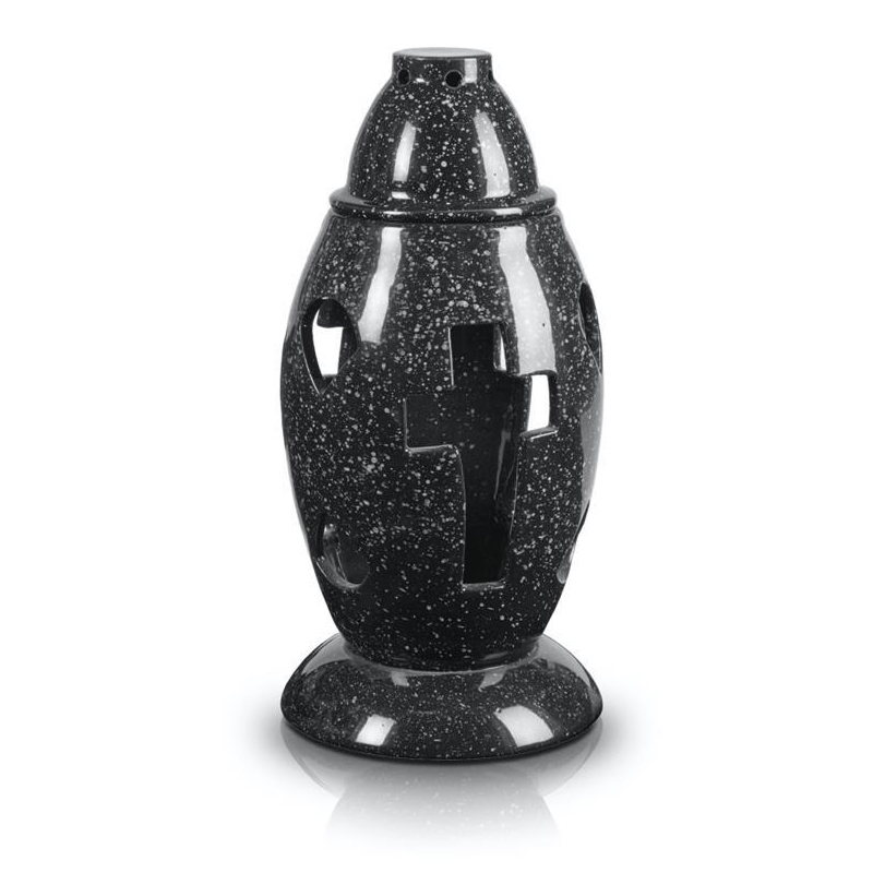 Felinar funerar ceramica negru