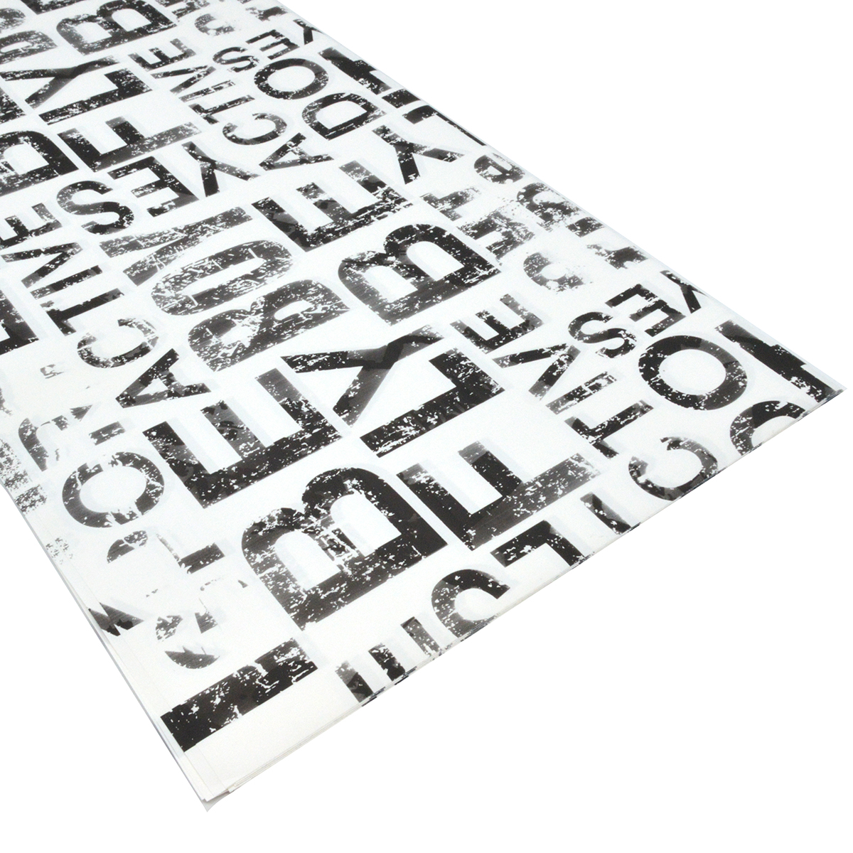 Celofan model text negru