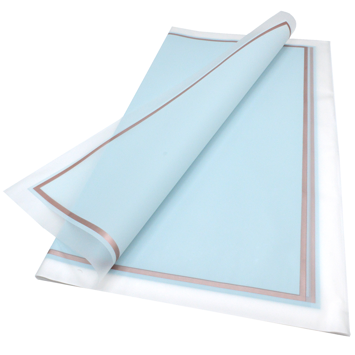 Celofan semitransparent bordura alb bleo