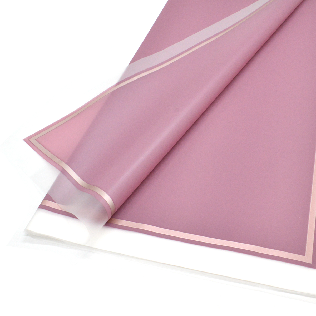 Celofan semitransparent bordura violet