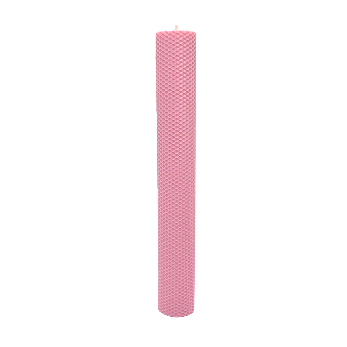 Lumanare ceara naturala tip fagure 41cm roz baby diametru 5.5cm
