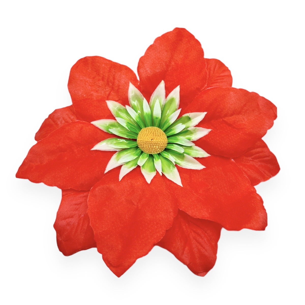 Set 90 buc flori artificiale funerare, Cap Dahlia Rosu