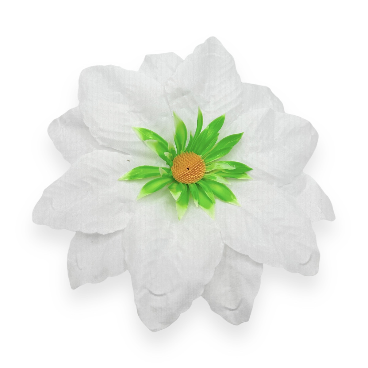 Set 90 buc flori artificiale funerare, Cap Dahlia Alb