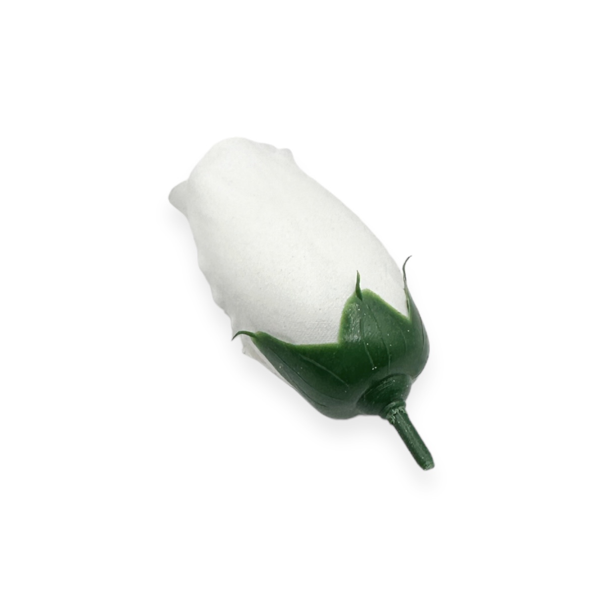 Set 90 buc flori artificiale funerare, Cap Trandafir Alb