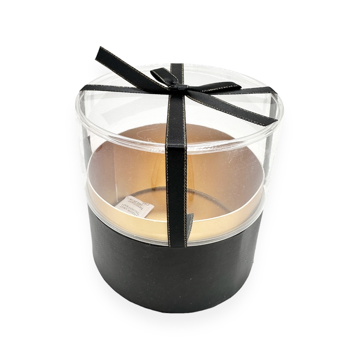 Cutie Cilindrica Tip Dome Cu Capac Acetofan Negru