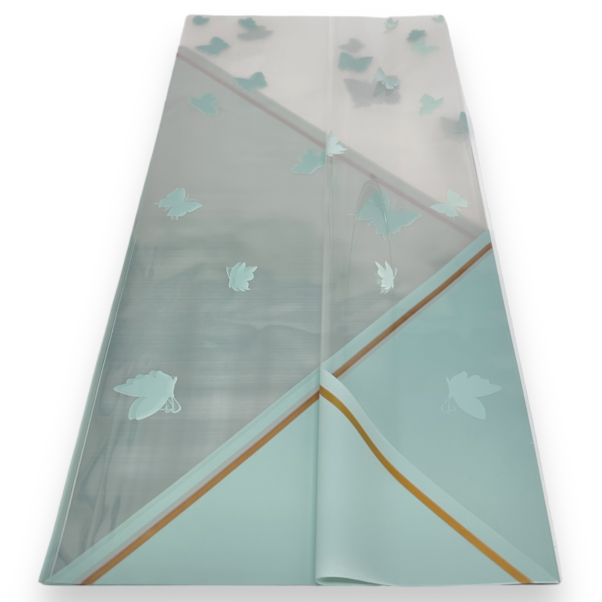 Celofan semitransparent cu fluturi menta