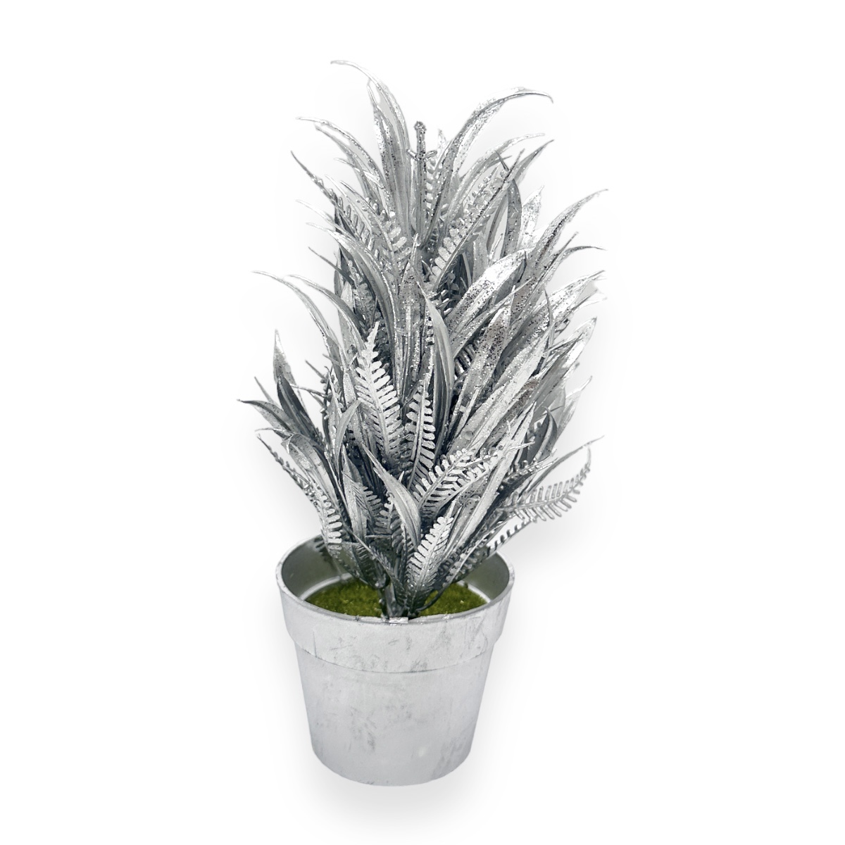 Mini Ghiveci Spiky Sclipici Argintiu