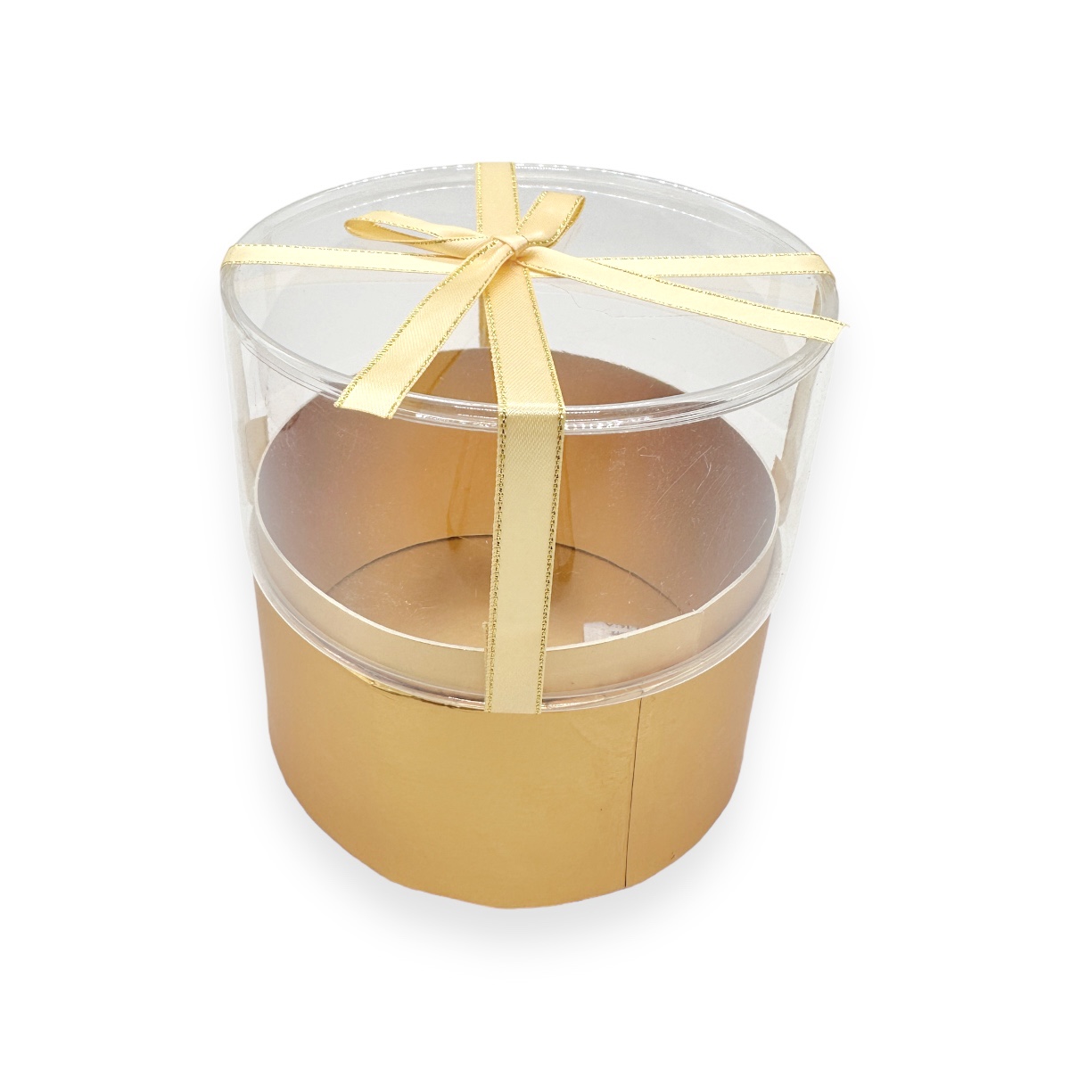 Cutie Cilindrica Tip Dome Cu Capac Acetofan Auriu