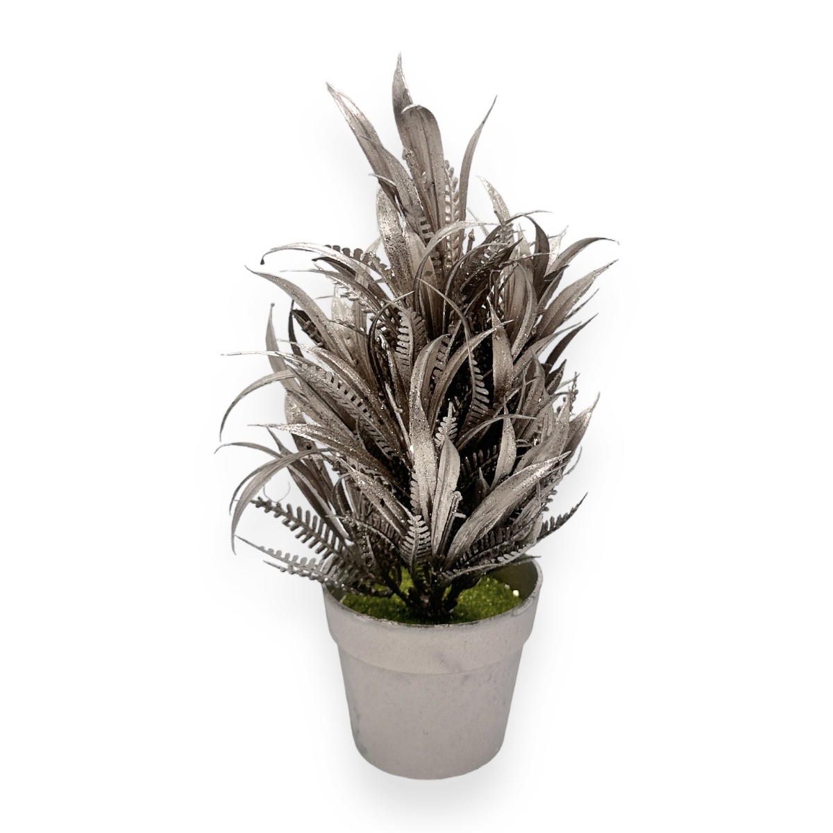 Mini Ghiveci Spiky Sclipici Platina