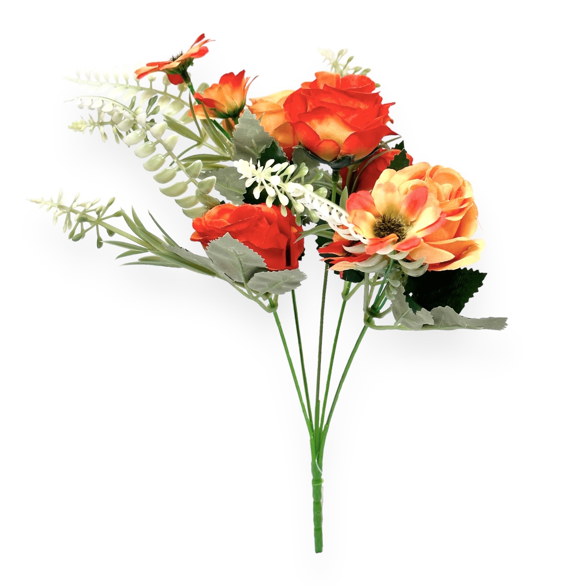 Buchet trandafir si gerbera Portocaliu