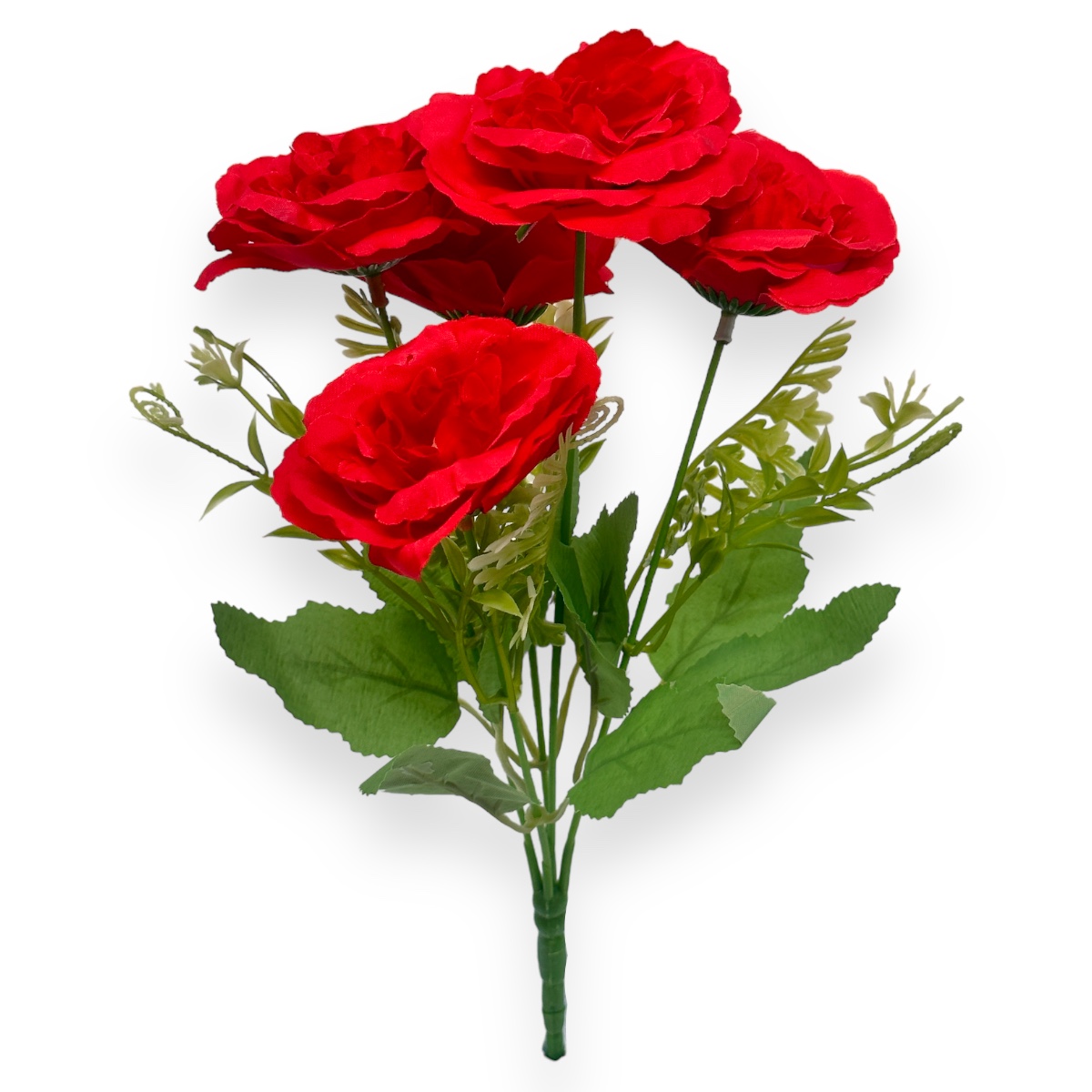 Buchet artificial 5 fire Camellia Japonica Rosu