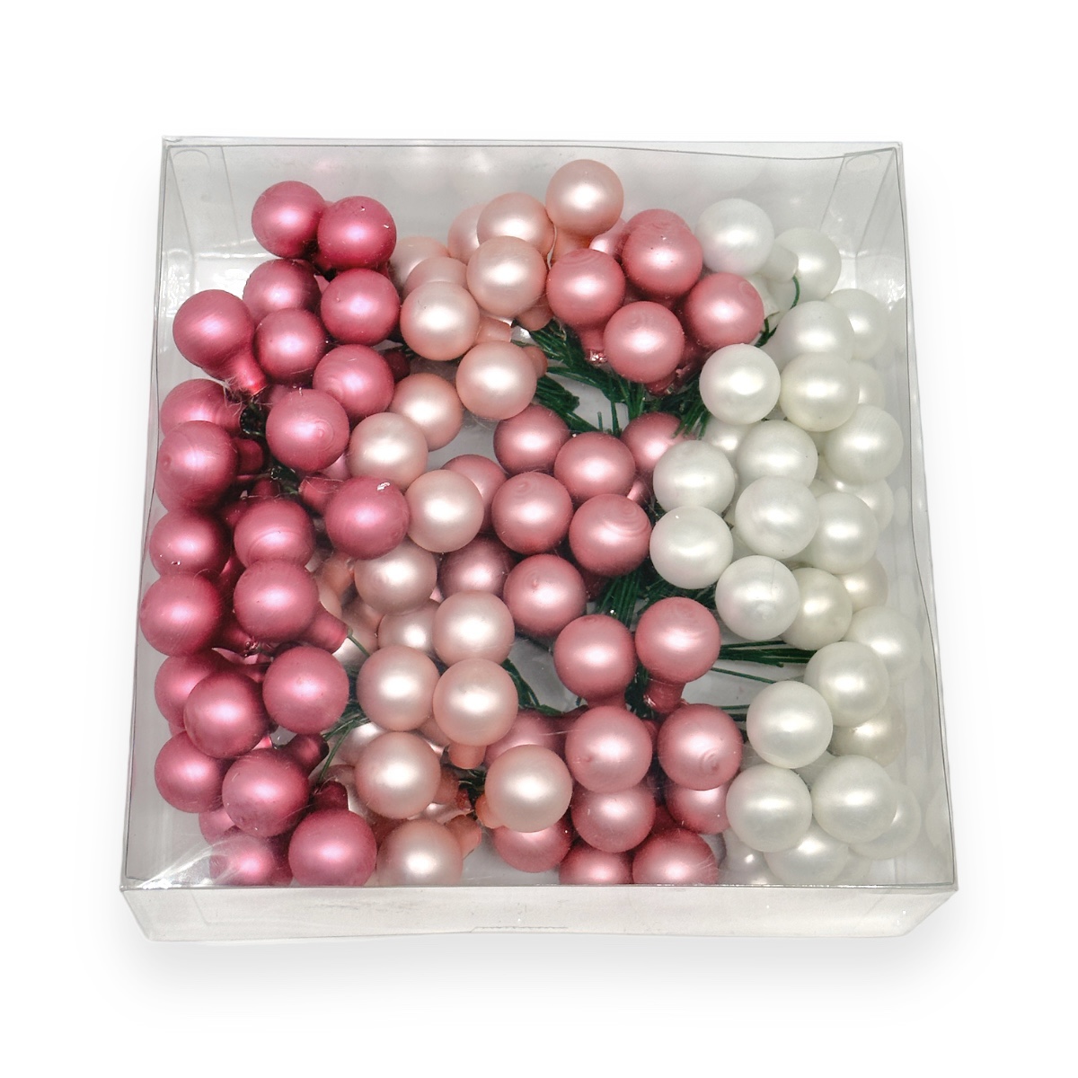 Set 144 globulete pe sarma mix roze-roz-alb
