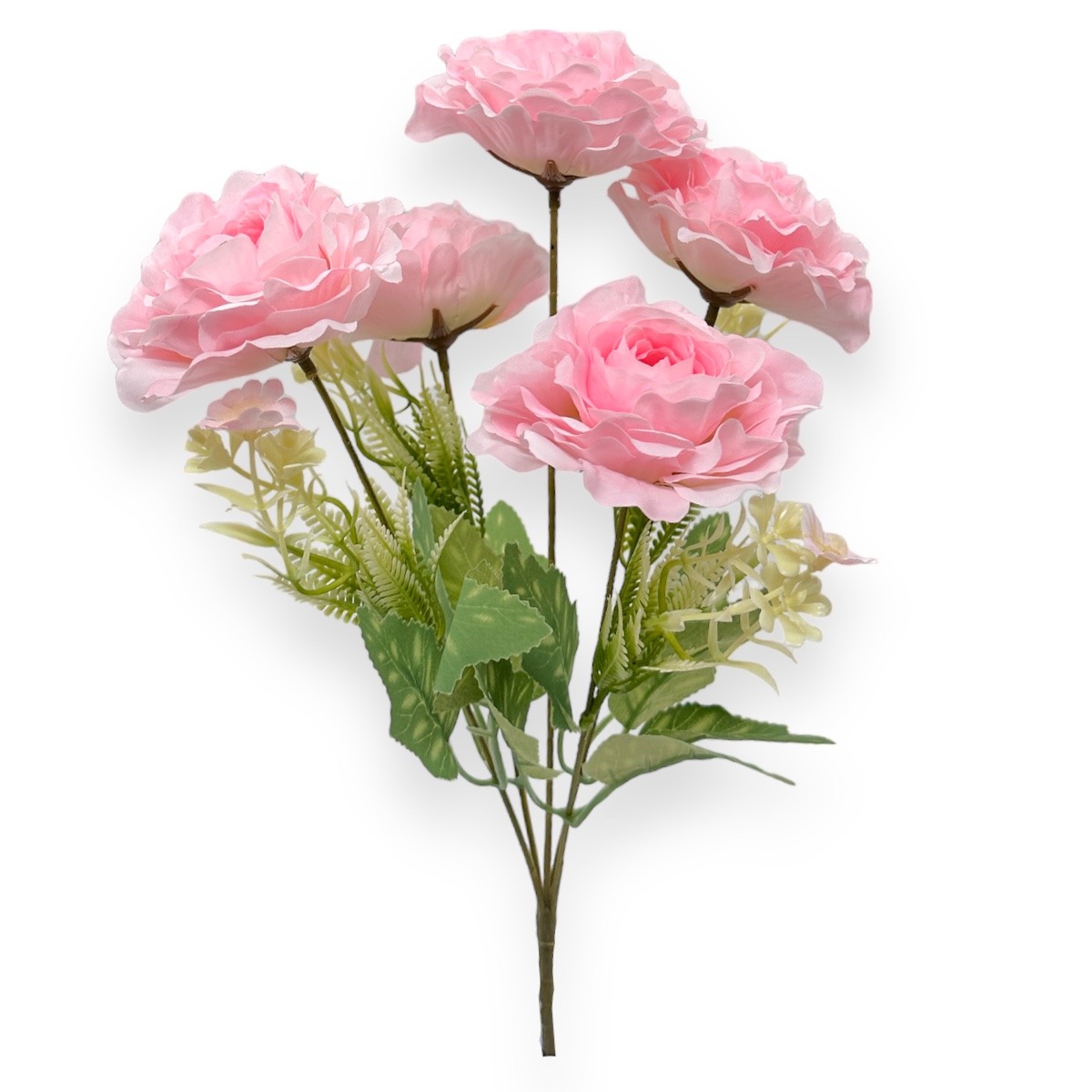 Buchet Artificial 5 fire Peony Roz