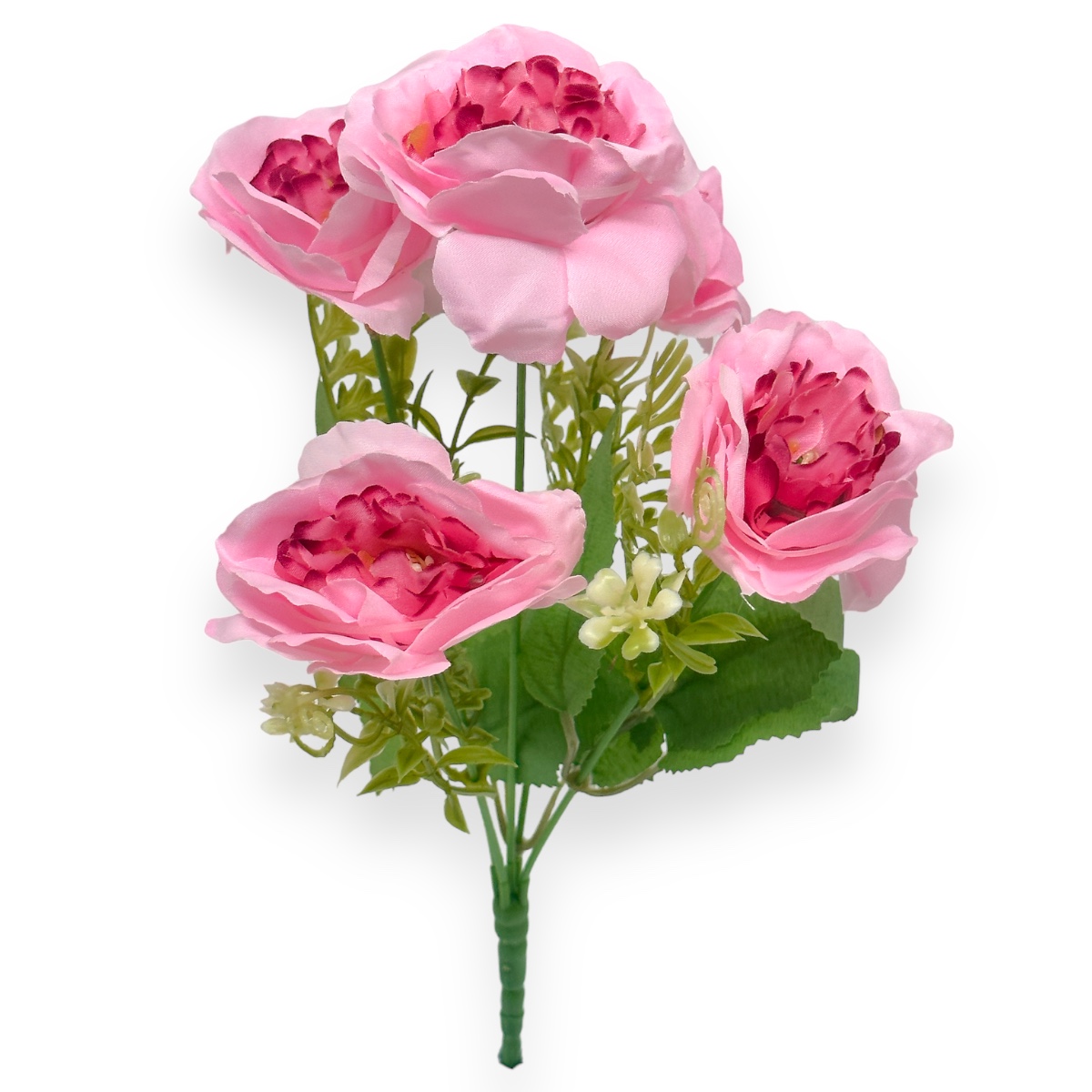 Buchet artificial 5 fire Camellia Japonica Roz Burgundy