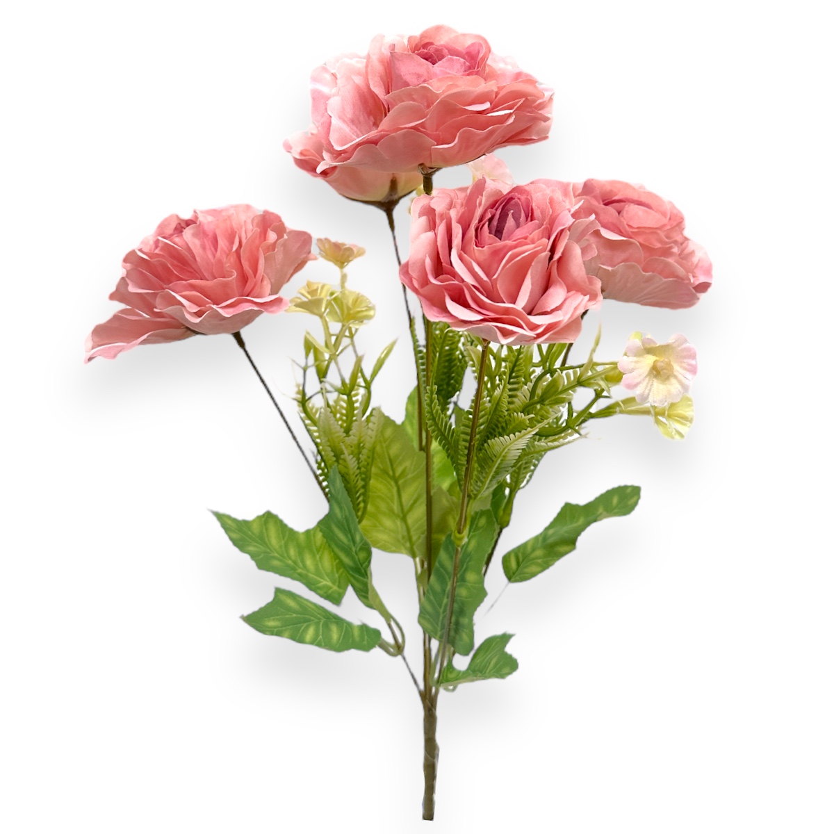 Buchet Artificial 5 fire Peony Roze