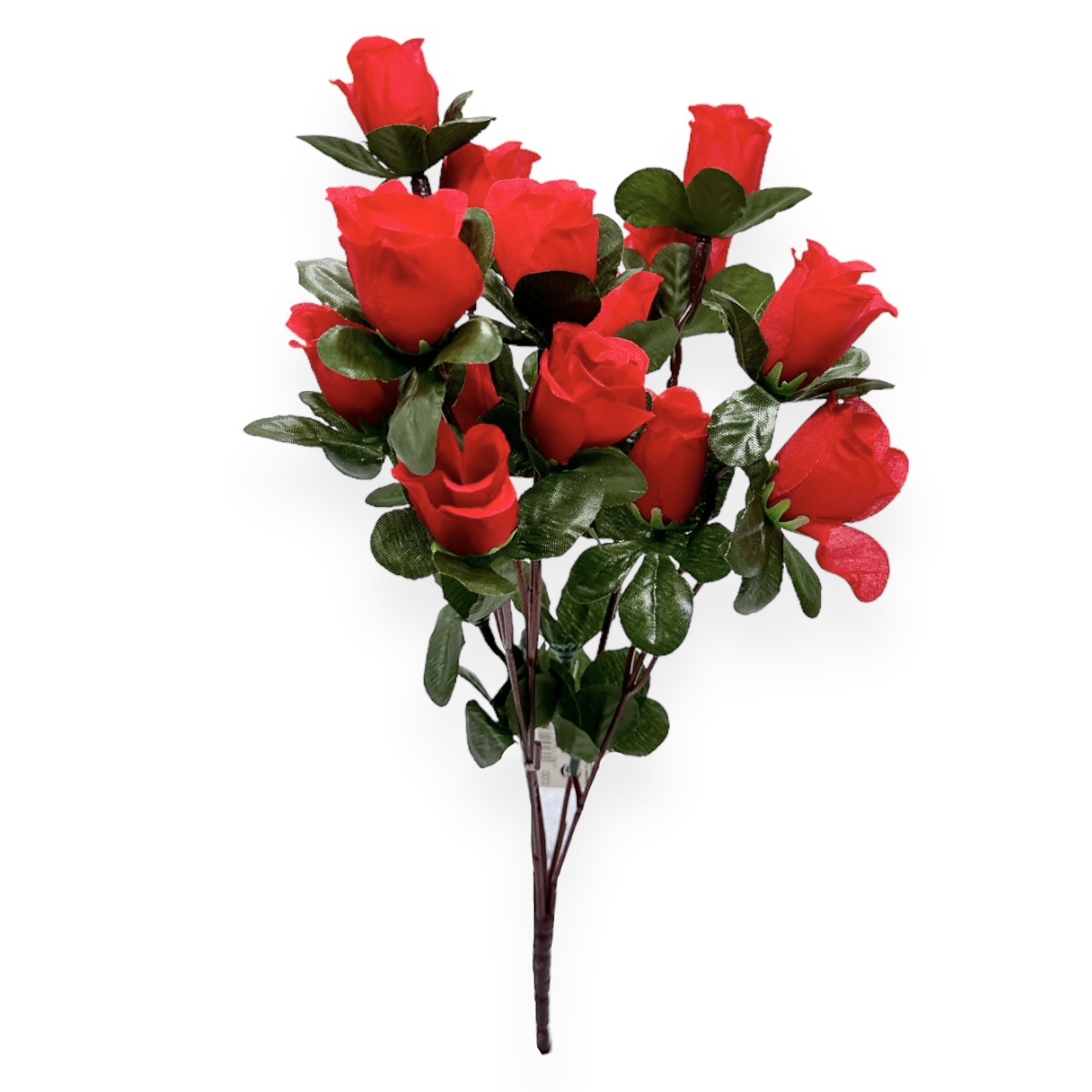 Buchet artificial 5 fire trandafiri Topaz Rosu