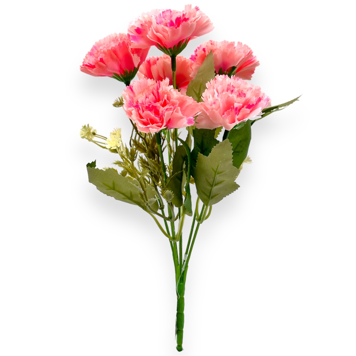 Buchet 6 fire garoafa roz intens