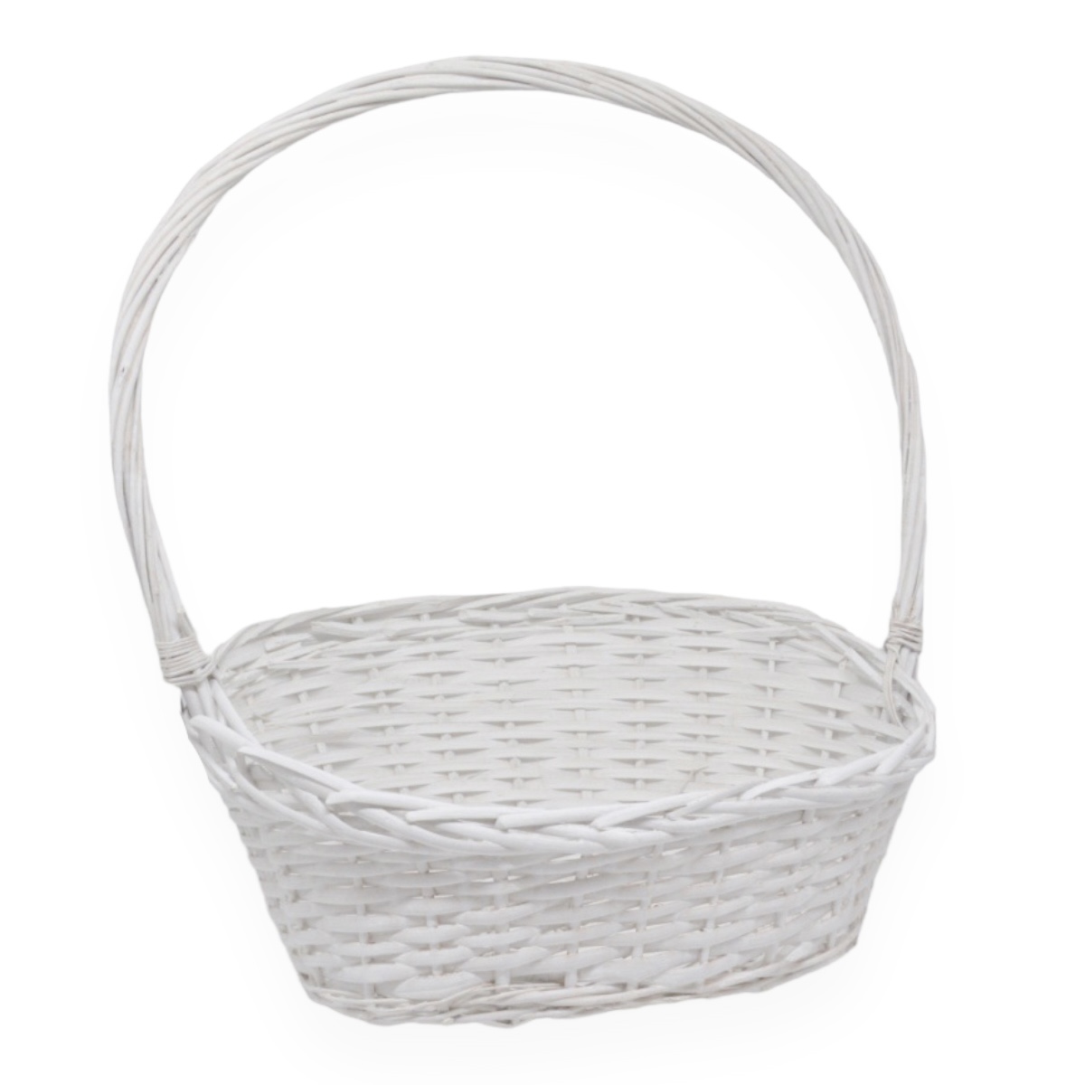Cos Mare Alb cu Latura Inclinata Alb 55Cm