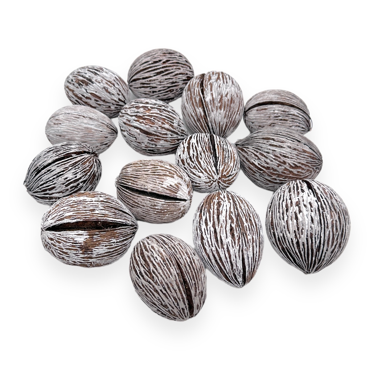 Set 14 bucati mintole 9cm natur alb