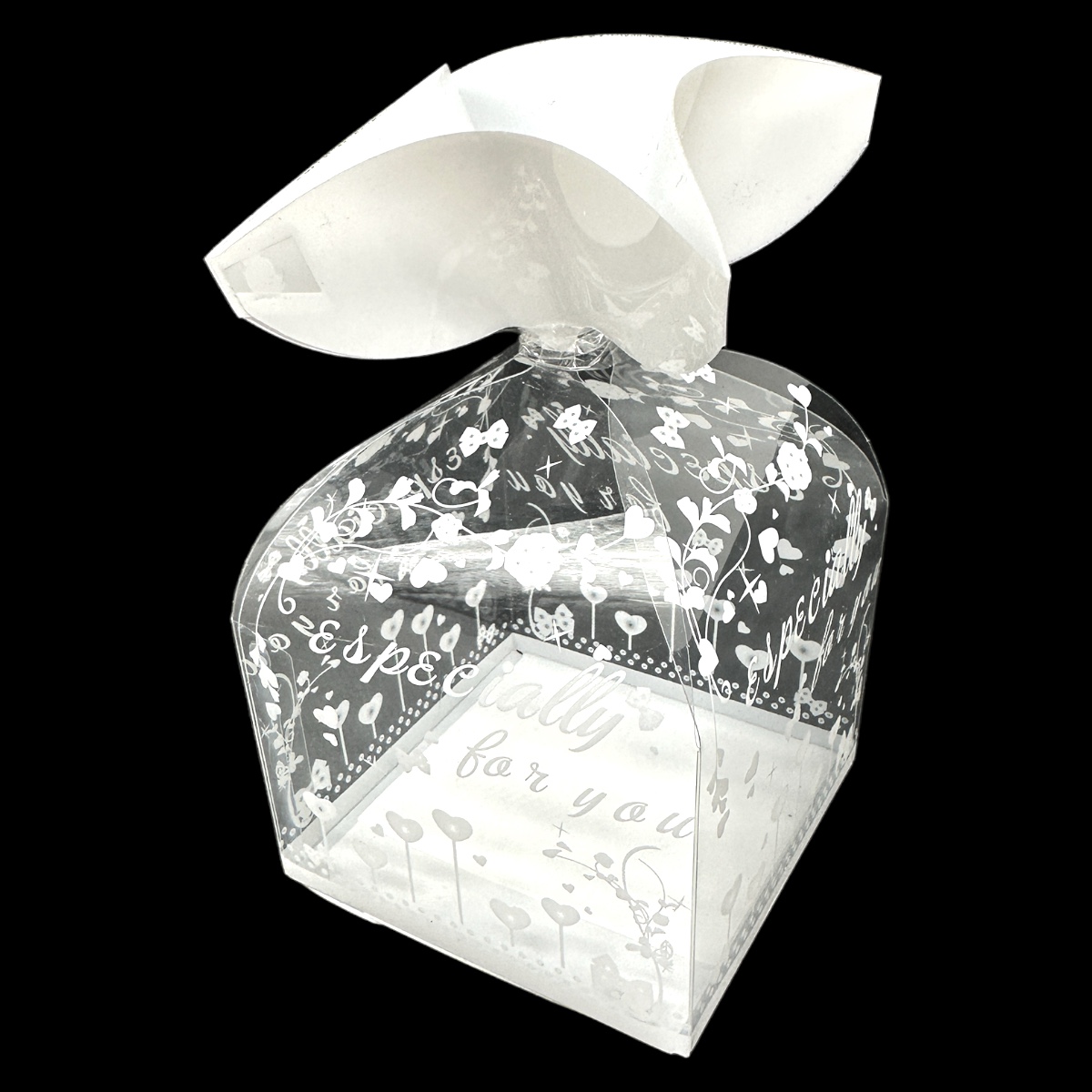 Set 50 cutii acetofan model fundita 3D 8x8x5.5cm