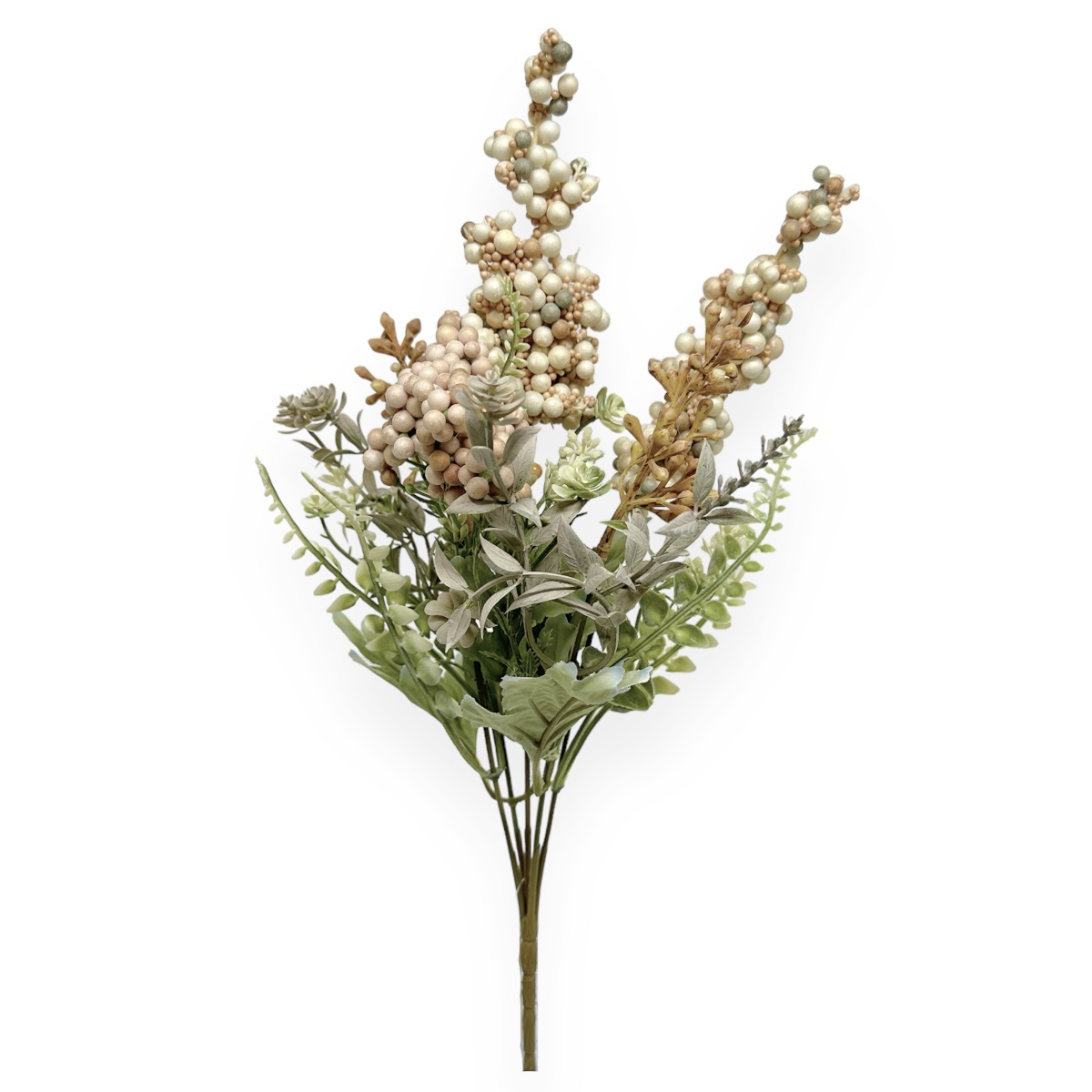 Buchet Artificial 5 Fire Callicarpa - Crem Coffee