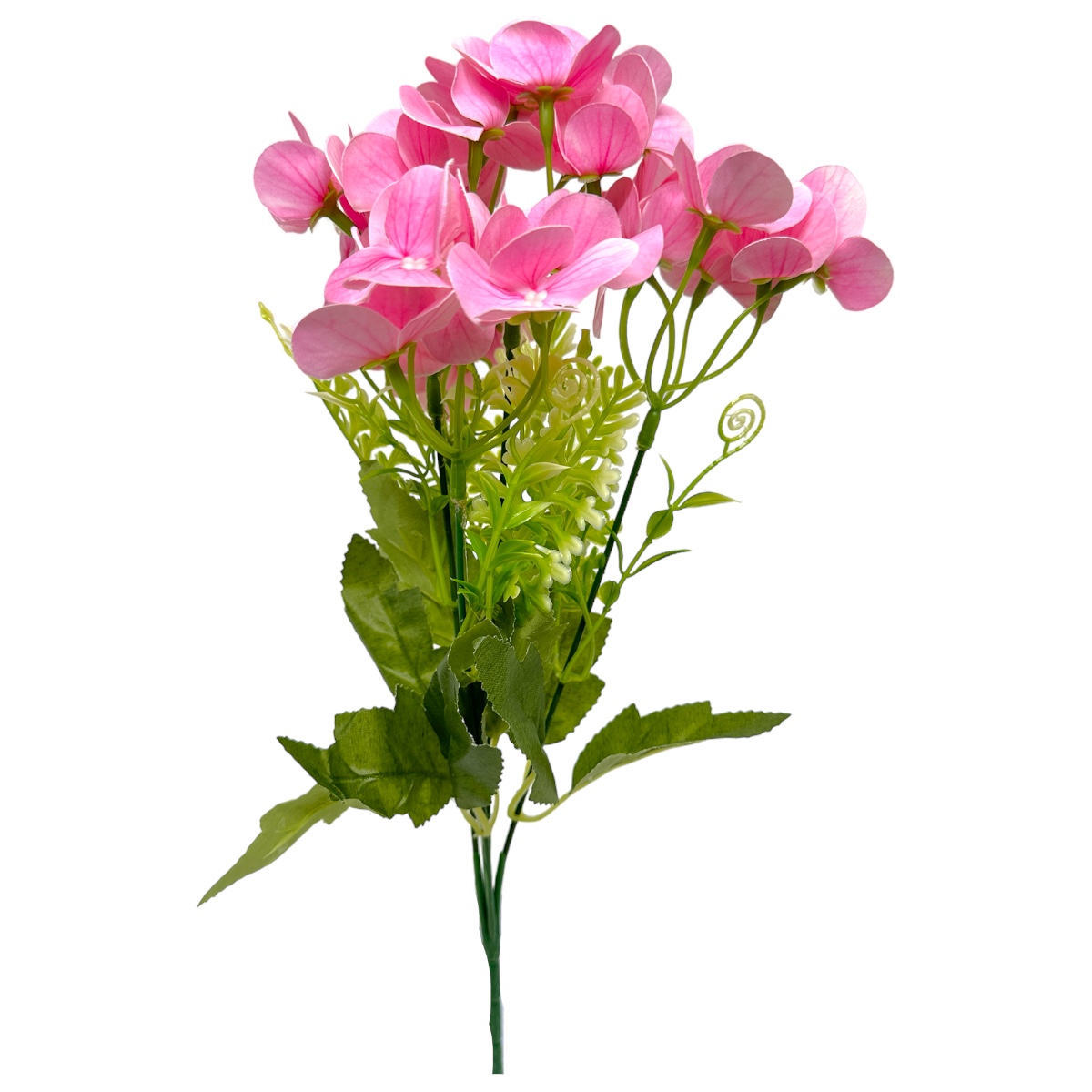 Buchet Artificial 5 Fire Hortensie - Roz Inchis