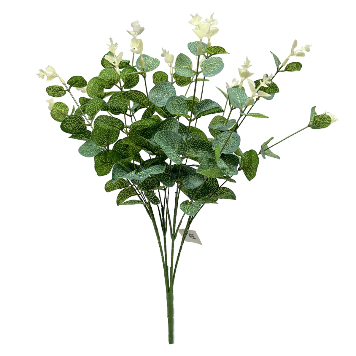 Flori Buchet mare Eucalipt textil verde cu varf alb