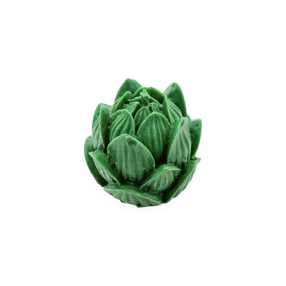 Lumanare figurina lotus ceara naturala verde iarba