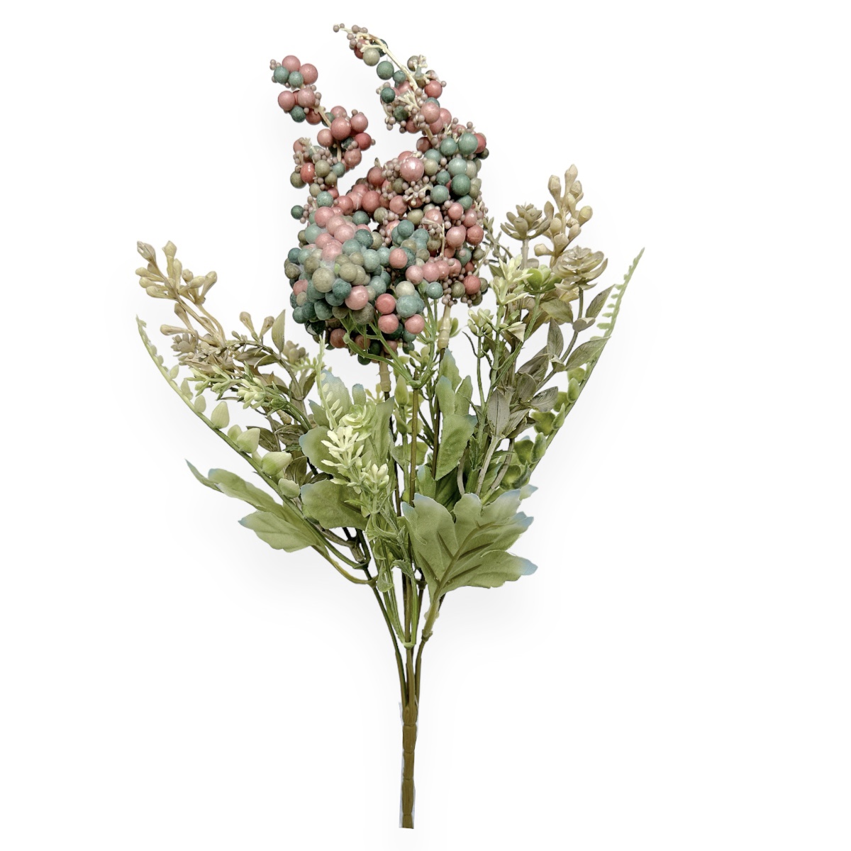 Buchet Artificial 5 Fire Callicarpa - Roz Turquoise
