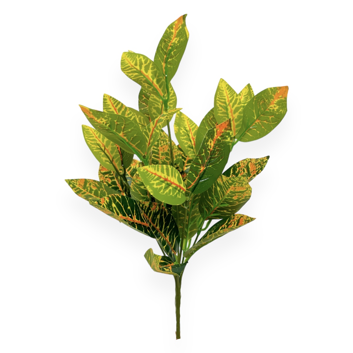 Buchet Artificial 7 Fire Croton Verde, Portocaliu, Galben