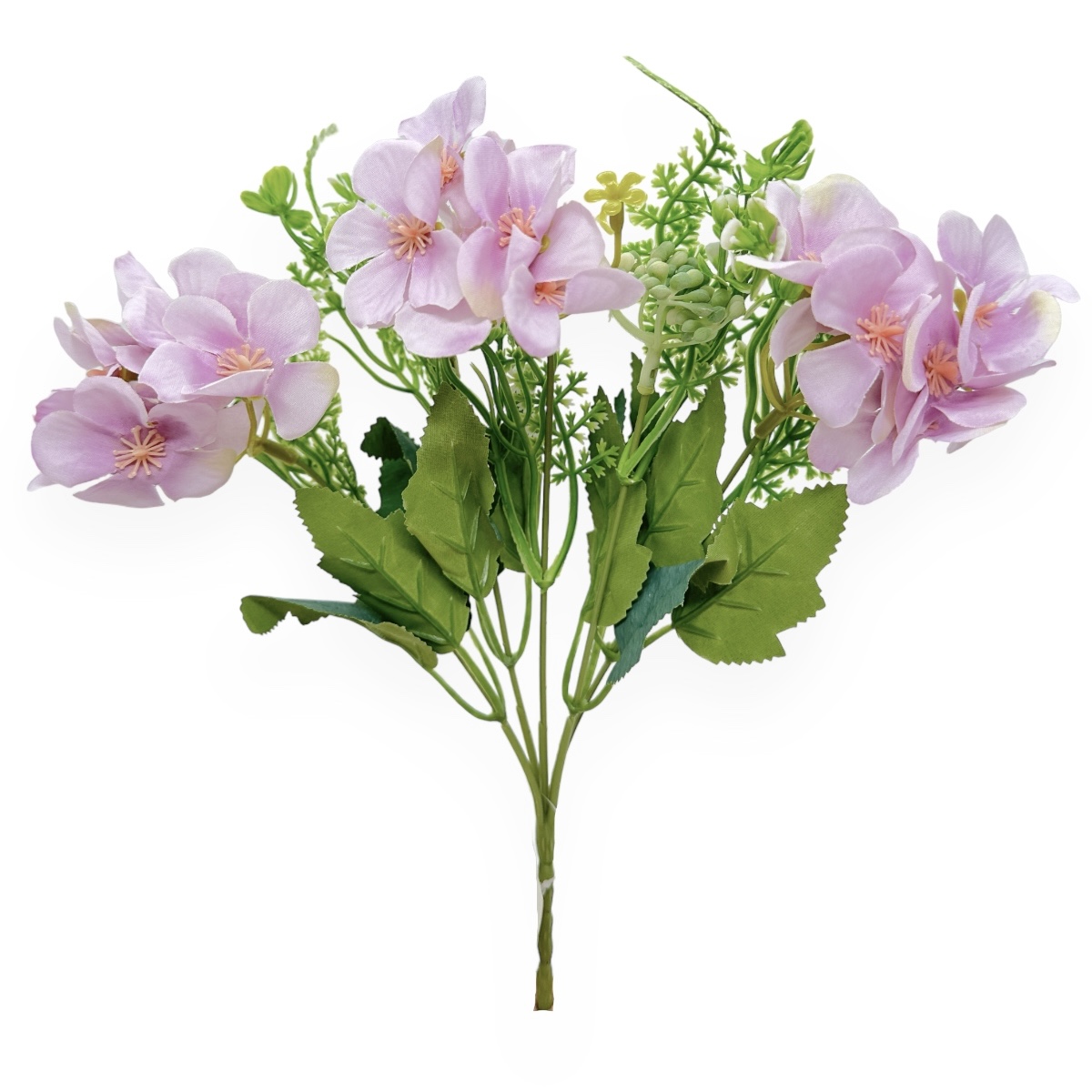 Buchet Artificial 5 Fire Hortensie si Verdeata Liliac