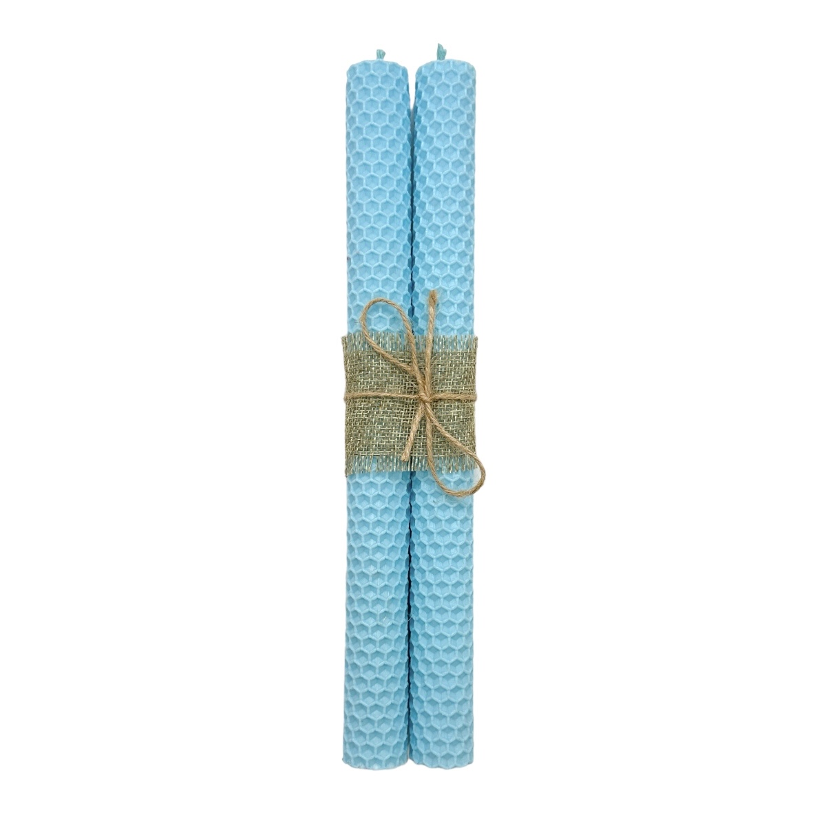 Set 2 lumanari sfesnic ceara naturala marturie 26x2.4cm bleo baby