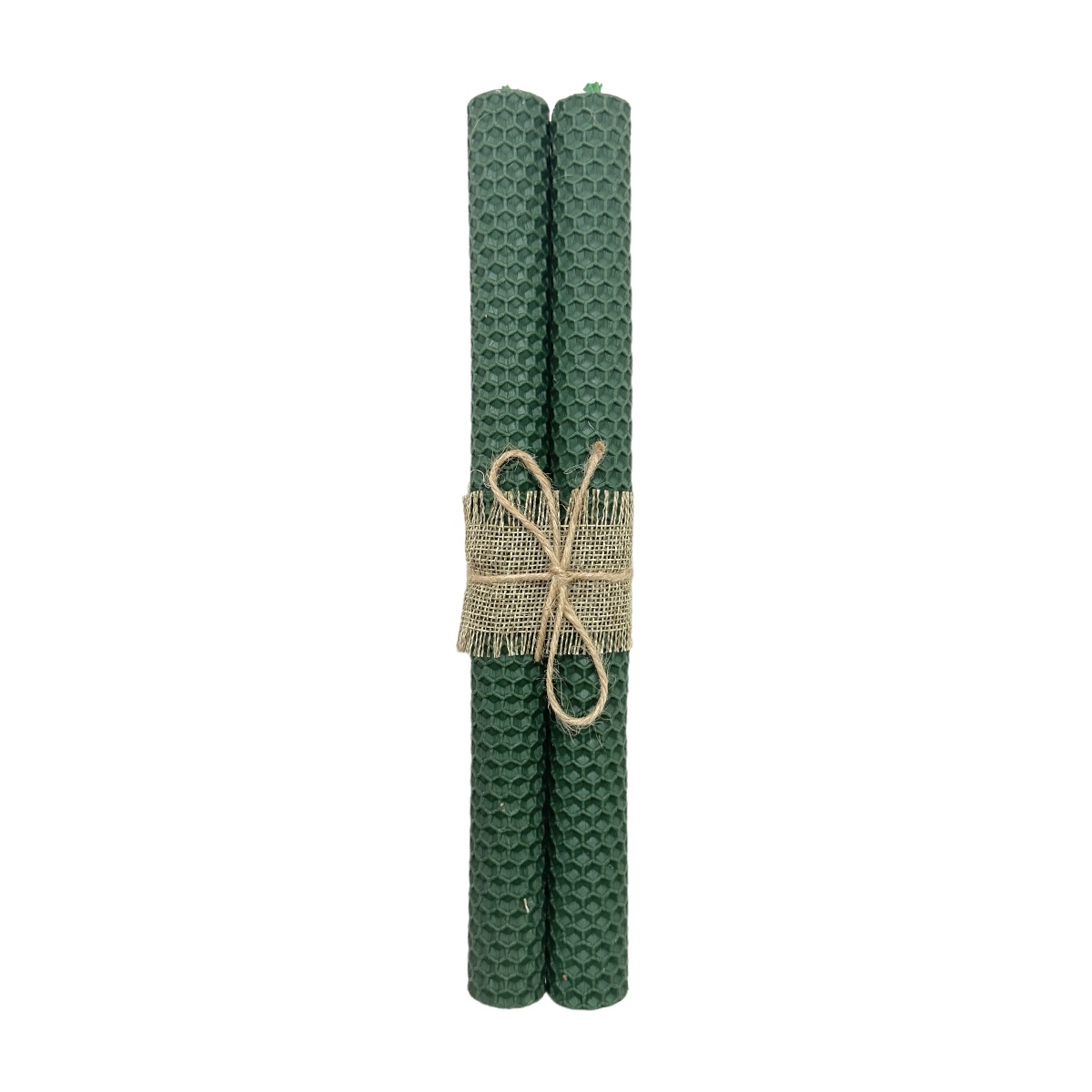 Set 2 lumanari sfesnic ceara naturala marturie 26x2.4cm verde smarald