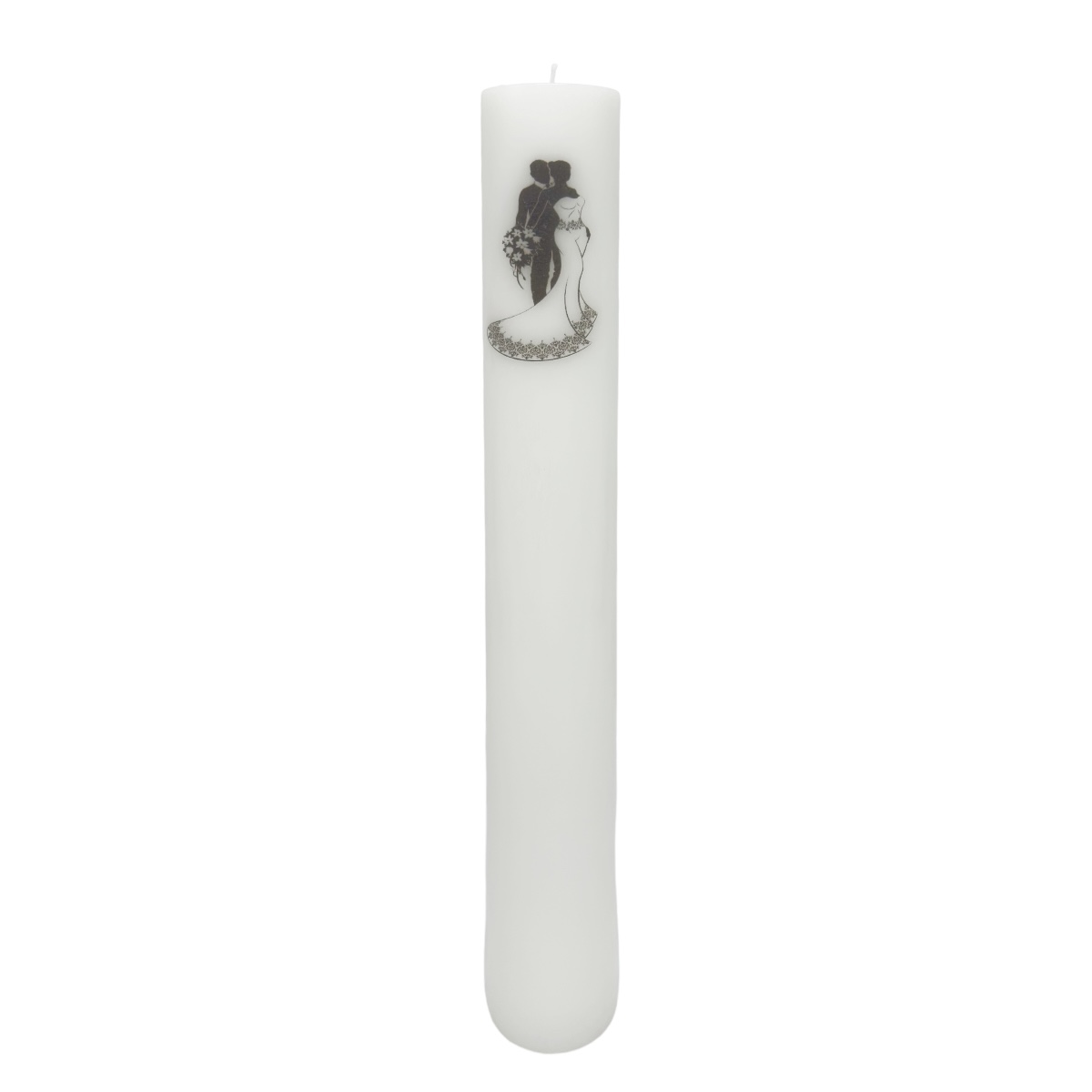 Lumanari Premium Cilindrice 5.5cm x 40cm Alb Model Mire si Mireasa