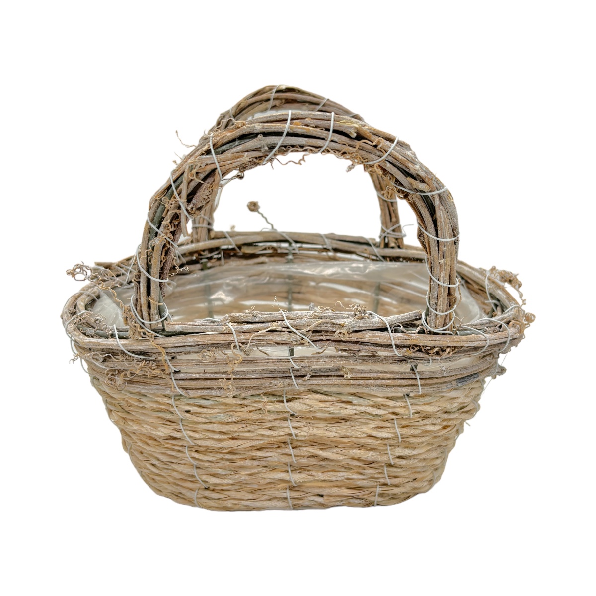 Cos Oval Impletit Natur cu Manere
