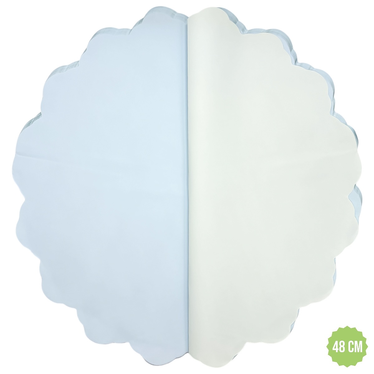 Celofan Rotund Cerat doua Fete 48CM bluegrey cu babybleo