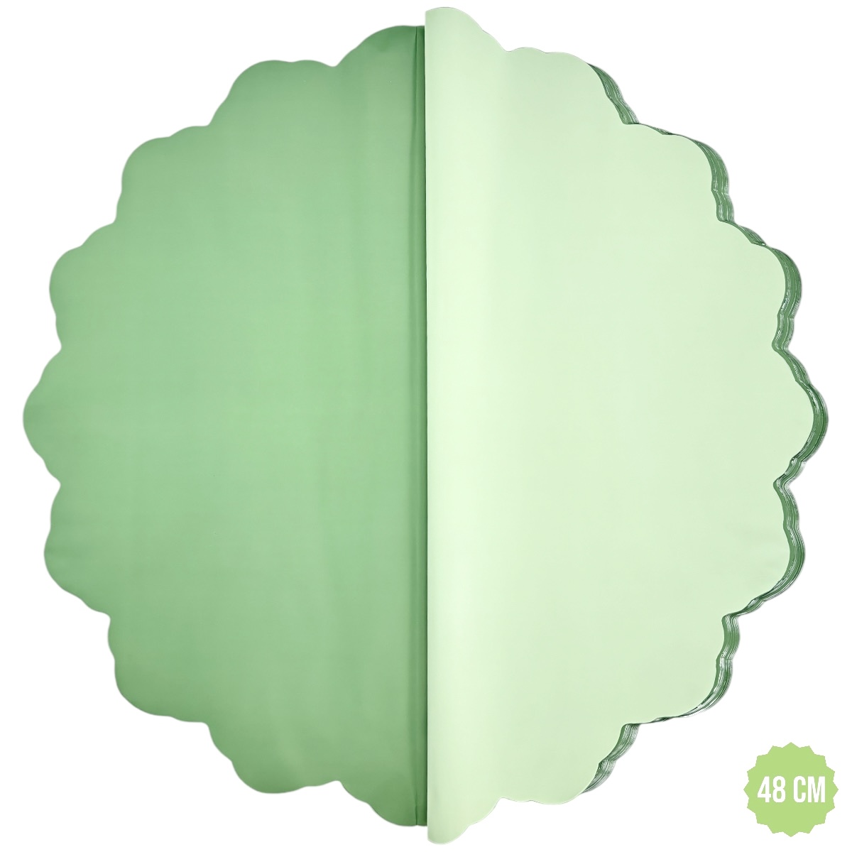 Celofan Rotund Cerat doua Fete 48CM verde spring cu olive